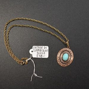 Vintage Turquoise Necklace by Coppercraft Guild